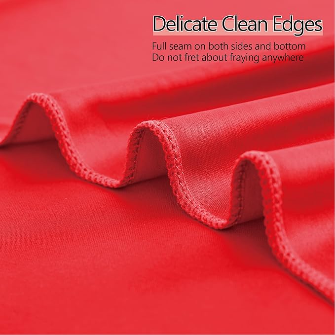 30ft x 10ft Thick Red Backdrop Curtains for Parties, 6 Panels 5ft x 10ft Non See Through Red Polyester Wedding Drapes Photo Backdrop for Birthday Party Graudation Photography Home Decor