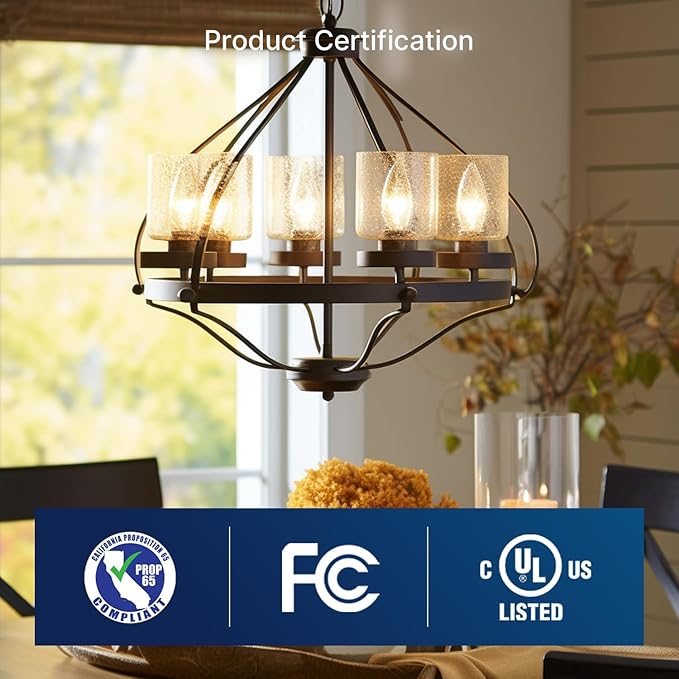 FLSNT 60W Equivalent LED Chandelier Light Bulbs, Dimmable LED B11 E12 Candelabra Base Bulbs, 3500K Natural White, 550LM, 6 Pack UL,CA65 Listed.