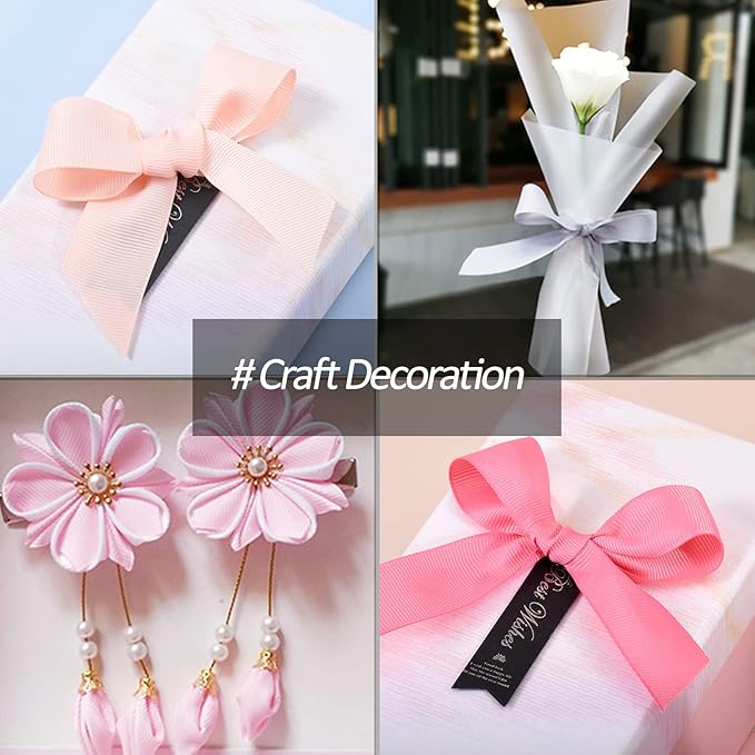 5/8" X 100 Yards Purple Grosgrain Ribbon, Premium Grosgrain Ribbon for Sewing, Gift Wrapping, Bow Making, Wedding Decor, Wrapping and More (Purple)