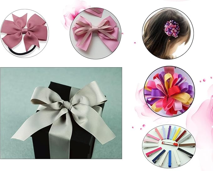 Jesep One Roll 50 Yards Khaki Soild Grosgrain Ribbon 1-1/2 inch Boutique Gift Wrapping Package Ribbon, DIY Crafts Bow Hair Headband Accessories Assorted Ribbon #835 (38mm)