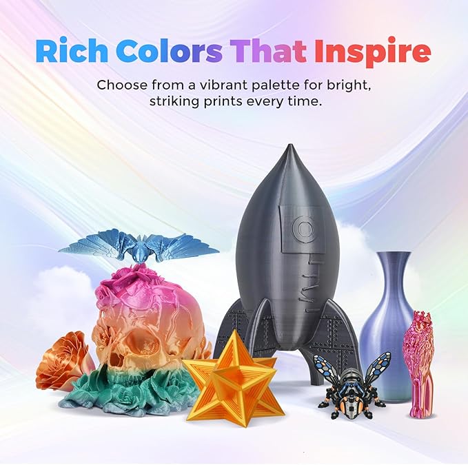FLASHFORGE Silk PLA Filament 1.75mm Gold to Red Gradient, 3D Printer Filament 1kg (2.2lbs) Spool, Smooth and Silky Texture 3D Printing Filament, Dimensional Accuracy +/- 0.02mm