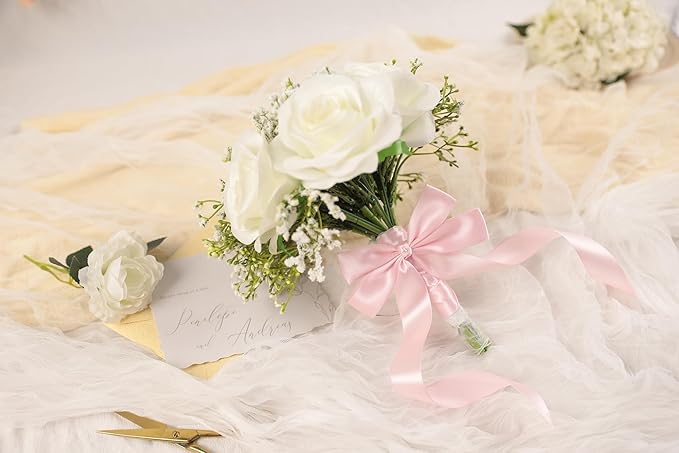 Baby Pink Satin Ribbon 1 inch X Continuous 100 Yards, Single Face Polyester Ribbon Perfect for Gift Wrapping, Flower Bouquet, Wedding Decor, Crafts, Bow Making, Sewing and More