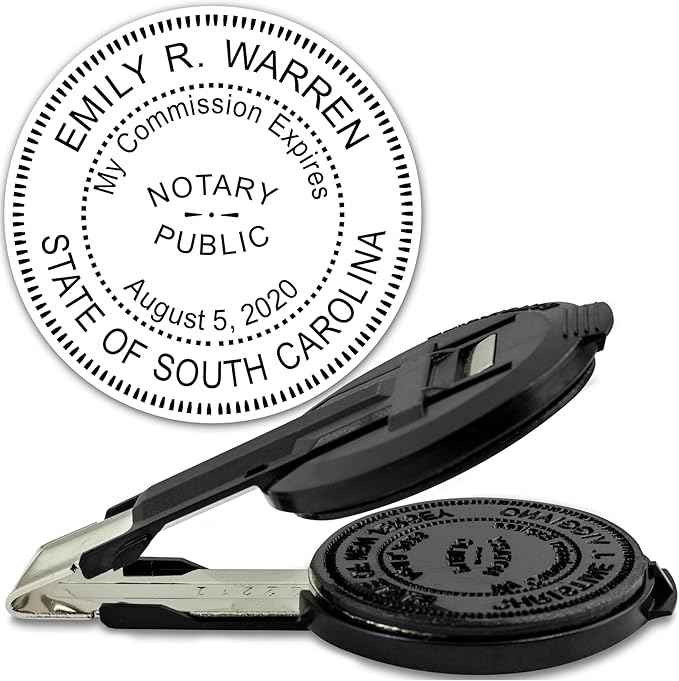 MaxMark Insert Only for Notary Seal Round Embosser for South Carolina State