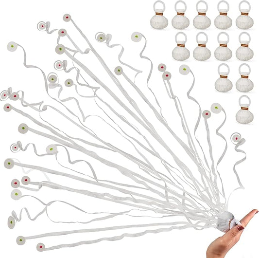 No Mess Streamers 24Pack,Poppers Party Favors,Hand Throw Streamers for Birthday,Wedding exit,Celebrations,Send Off idea,Graduation,Retirement Party