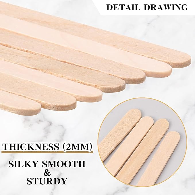 3000 Pcs Individually Wrapped Wooden Coffee Stirrers, Disposable Coffee Stir Sticks Round End Sticks Bulk Wood Stirrers for Cocktail Hot Drinks Restaurant Bar Home Office (5.5 Inch)