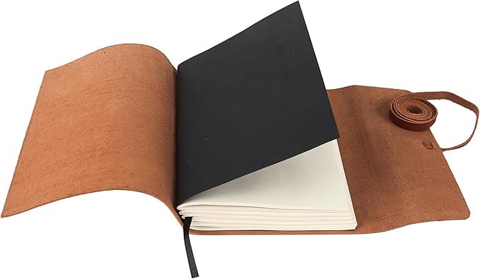 Handmade Leather Journal | Writing Notebook Diary | Bound Daily Notepad For Men & Women Unlined Paper Medium, Writing Pad for Artist, Sketch