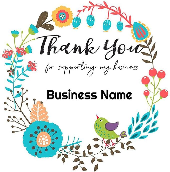 Premium Custom Stickers Labels - Personalized Stickers for Businesses Logo and Name. Birthday Pets and Label Product Boxes Wedding Favors Waterproof Labels (wreath 13, 2.5 inch)