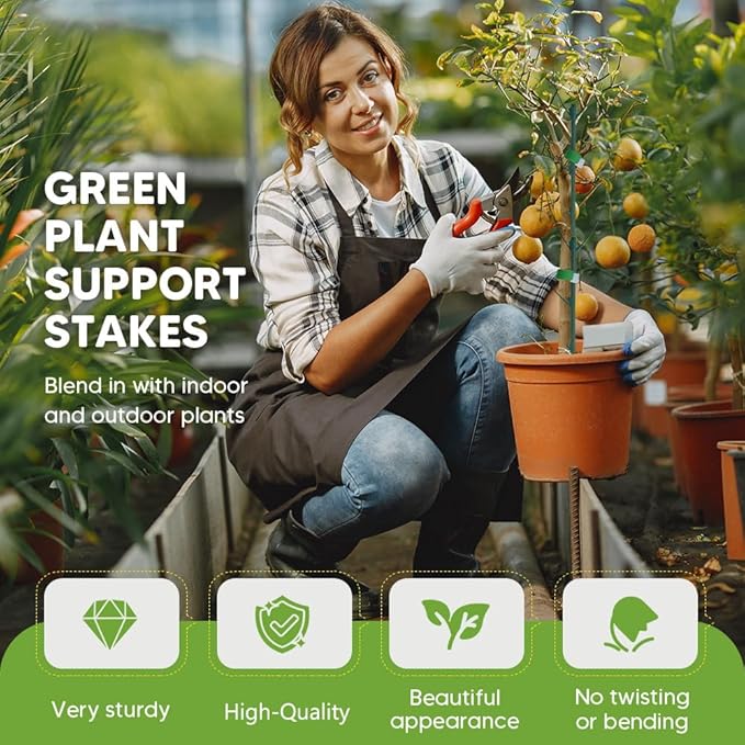 5 Pack Stackable Monstera Plant Support, Garden Plant Support Stakes for Indoor Outdoor Plants, Climbing Plant Support Structures Plant Holder Stick Moss Pole for Support Tall Potted Plants (5 Pack)