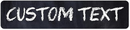 Custom Sign, Custom Street Sign, 11 Font Colors, 13 Font Styles, 4 Hole Options, 22 Sizes, 4x18 Inches, Rust Free DiBound, Fade Resistant, Made in USA by My Sign Center (Chalkboard Black)