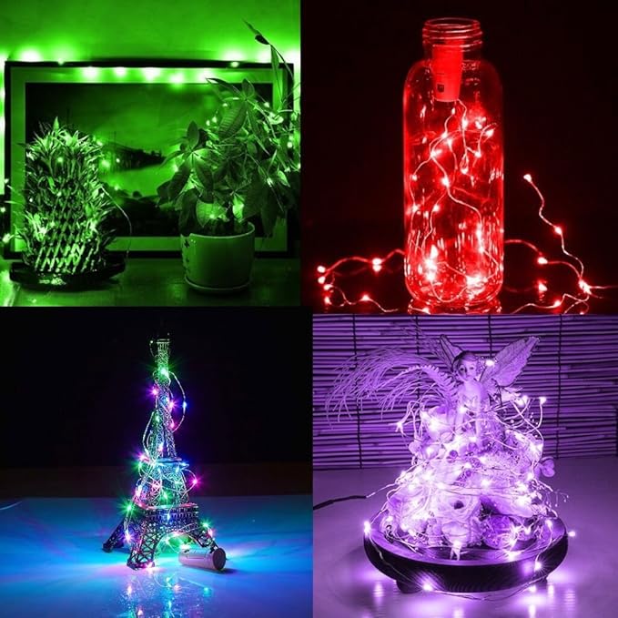 12 Pack 20 LED Wine Bottle Cork Lights, Fairy Mini String Lights Copper Wire, Battery Operated Starry Lights for DIY, Christmas, Halloween, Wedding, Party, Indoor&Outdoor (12 Pack, Multi Color)