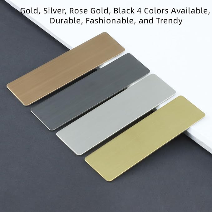 Stainless Steel Durability Gold Custom Name Tag With Pin or Magnet or Adhesive Tape,Metal Easy To Read Name Badge,Personalized Engraved Nametag for Cops, Nurses, Doctors,Employee,Workers (Gold)