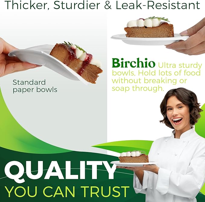 150PCS 100% Small Dessert Plates Disposable, 6 inch Paper Plates, Compostable Appetize Plates, Cake Plates, Biodegradable Made of Sugarcane Fiber