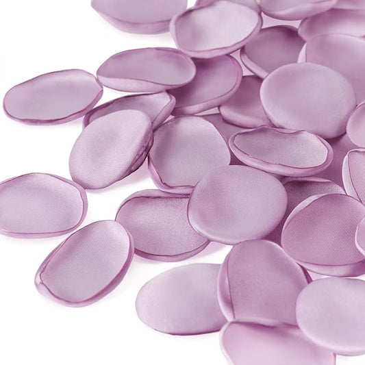 TINGE TIME 200pcs Silk Flower Petals for Wedding, Rose Petals for Decoration, Fake Flower Petals for Bridal Showers, Flower Girl Petals for Anniversaries and Parties (Lavender)