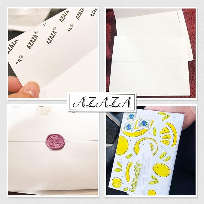 100 Pack A2 White Envelopes Self Sealing Adhesive Perfect for Weddings, RSVP, Invitations, Baby Shower,Greeting Cards,Announcements, Thank You Notes| A2(4.375 x5.75 Inches)