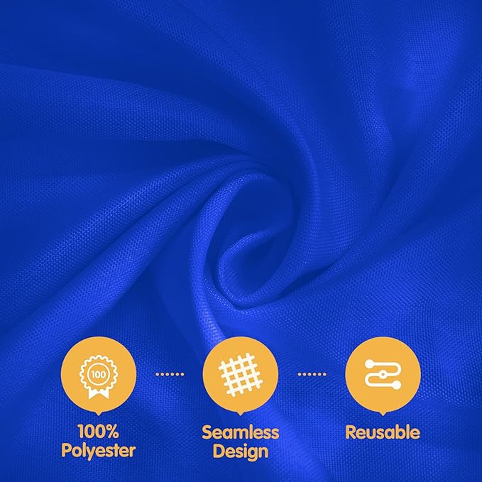 BRILLMAX 4 Pack Royal Blue Round Tablecloths 120 Inch - Circle Bulk Linen Polyester Fabric Washable Table Cloth Cover for Wedding Reception Banquet Birthday Party Buffet Restaurant