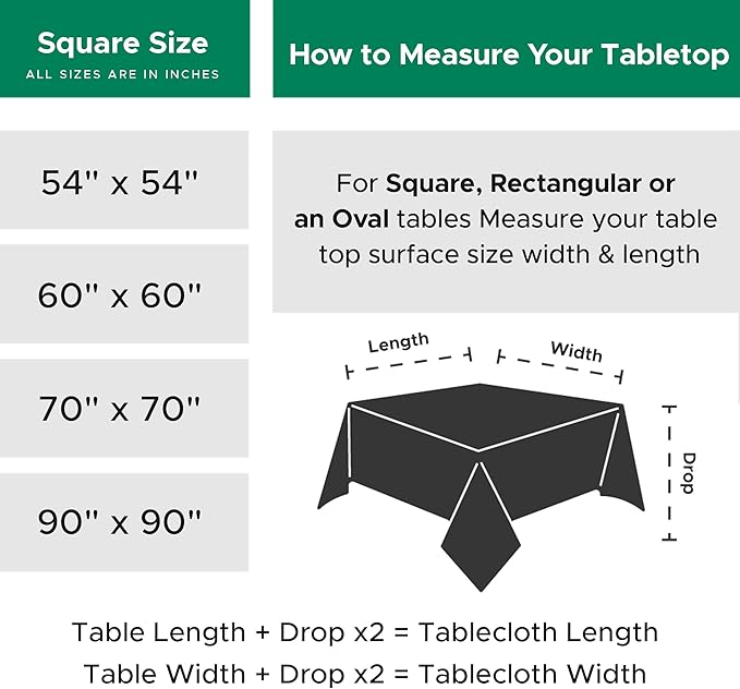 Biscaynebay Textured Fabric Christmas Square Table Cloth 90x90 Inch, Red Water Resistant Tablecloths for Dining, Kitchen, Wedding and Parties, Machine Washable