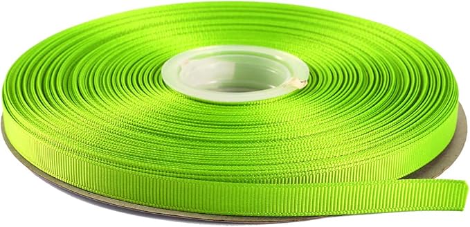 ITIsparkle 3/8" Inch Grosgrain Ribbon 50 Yards-Roll Set for Gift Wrapping Scrap Books Party Favor Hair Braids Baby Shower Decoration Floral Arrangement Craft Supplies, Apple Green Ribbon