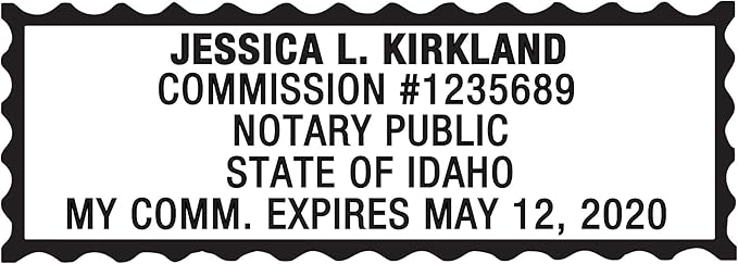 MaxMark Notary Stamp for State of Idaho- Self Inking Stamp