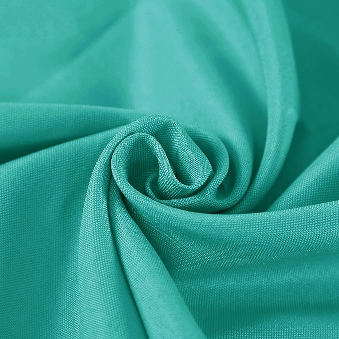 Fokitut 2 Pack Waterproof Rectangle Tablecloth, 90x156 Inch,Stain Resistant and Wrinkle Polyester Table Cloth, Fabric Table Cover for Kitchen Dining, Wedding, Party, Holiday Dinner-Turquoise
