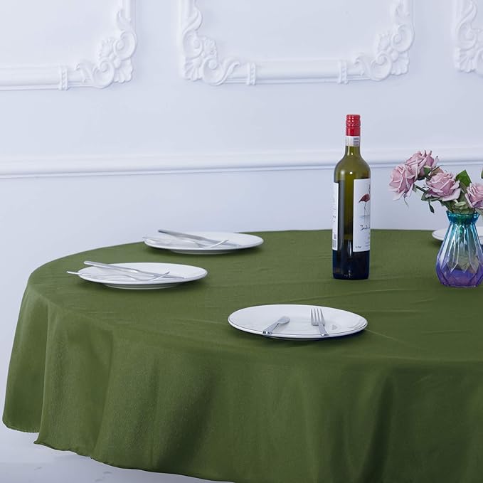 Ascoza 2pack 70 Inch Willow Round Tablecloth in Washable Polyester Fabric for Wedding/Banquet/Restaurant/Parties