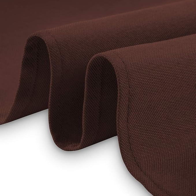 Lann's Linens - 10 Premium 70" Round Tablecloths for Wedding/Banquet/Restaurant - Polyester Fabric Table Cloth - Chocolate Brown