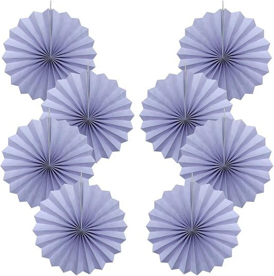 Purple Birthday Decorations,DIY Purple Paper Fans Hanging Decoration ,Party Decorations for Adults 12in,Little Mermaid Party Decor,Baby Shower Decorations 30 Color DIY Set (Light Purple)