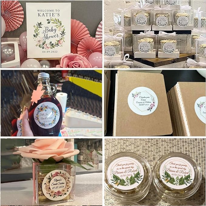Premium Custom Stickers Labels - Personalized Stickers for Businesses Logo and Name. Birthday Pets and Label Product Boxes Wedding Favors Waterproof Labels (custom text, 4 inch)