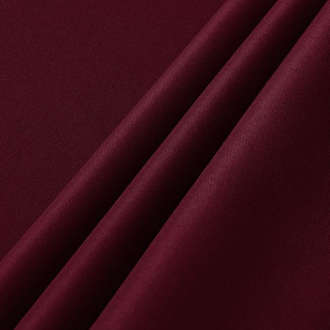 sancua 2 Pack Burgundy Tablecloth 60 x 120 Inch, Rectangle 8 Feet Table Cloth - Stain and Wrinkle Resistant Washable Polyester Table Cover for Dining Tables, Buffet Parties and Camping