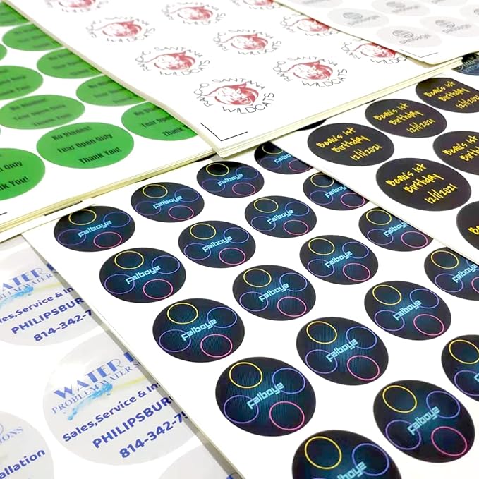 100-500 Custom Stickers Personalized Labels, Customized Stickers with Any Image Logo and Text. Custom Stickers for Business LogoThank You Labels,etc. (Heart, 2.5 Inch)