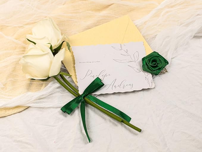 Green Satin Ribbon 3/8 inch X Continuous 25 Yards, Single Face Polyester Ribbon Perfect for Gift Wrapping, Flower Bouquet, Wedding Decor, Crafts, Bow Making, Sewing and More