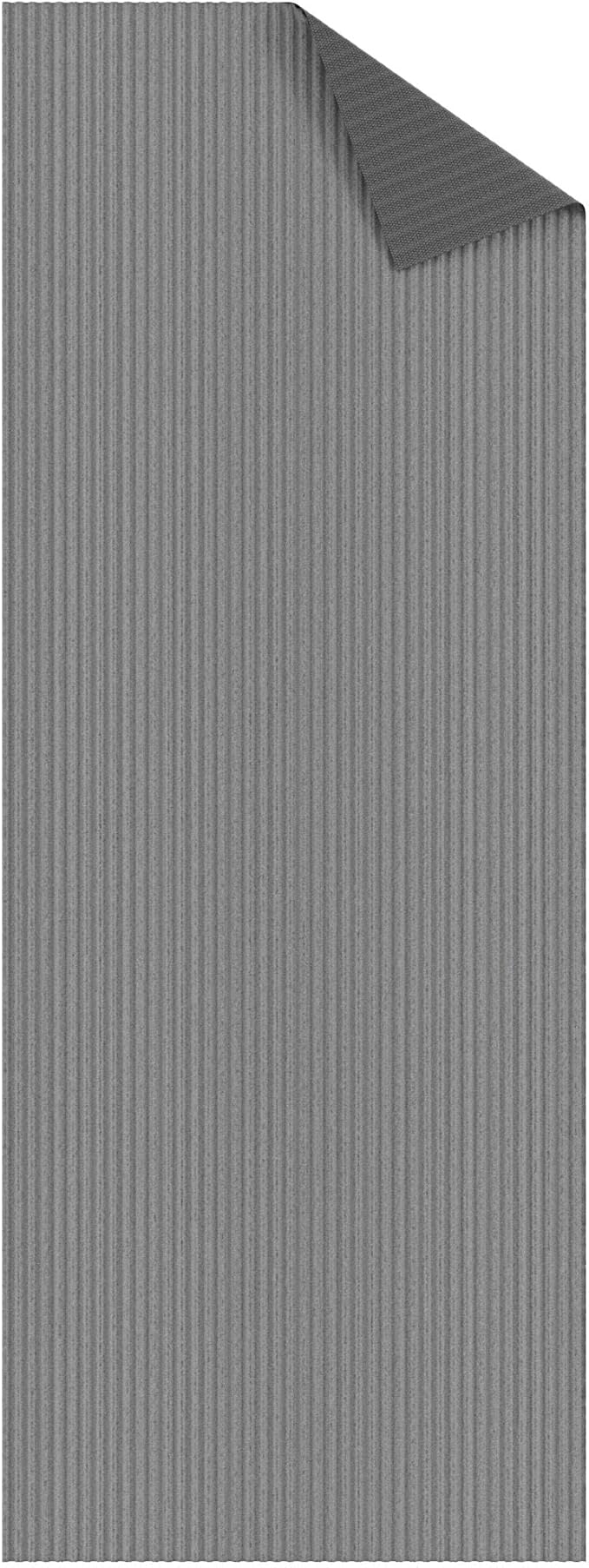 Ottomanson 2' x 22' Hallway Runner with Scraper Pile Extra Durable Non-Slip Rug Mat for Indoor & Outdoor Use - Ideal for Kitchen, Entryway, Patio & Garage - High-Traffic Carpet, Gray