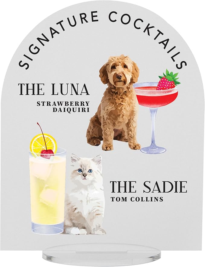 Pet Signature Drink Wedding Signs