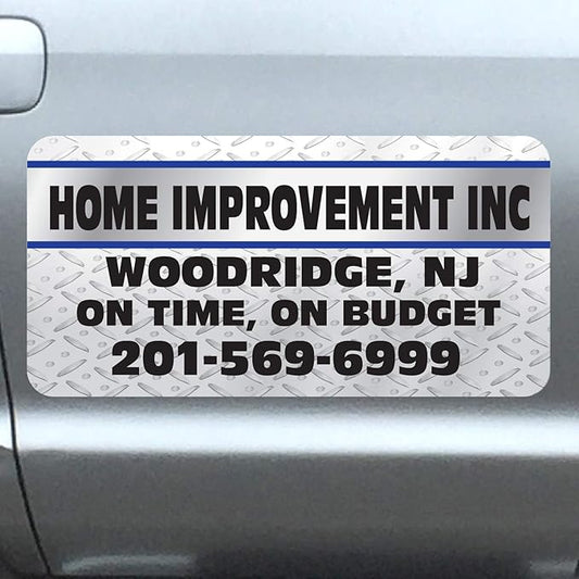 Car Magnet Signs Custom - 24"x12" (Set of 2), 30-mil Thickness with Rounded Corners (Metal)