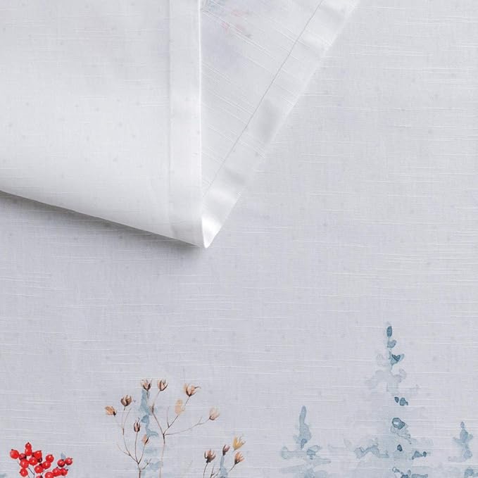 Maison d' Hermine Table Runner 100% Cotton Single Layer Table Runners 60 inches Long Decorative for Home Kitchen Dining Party Baby Shower Wedding Bridal Shower (Morzine, 14.50" x 60")