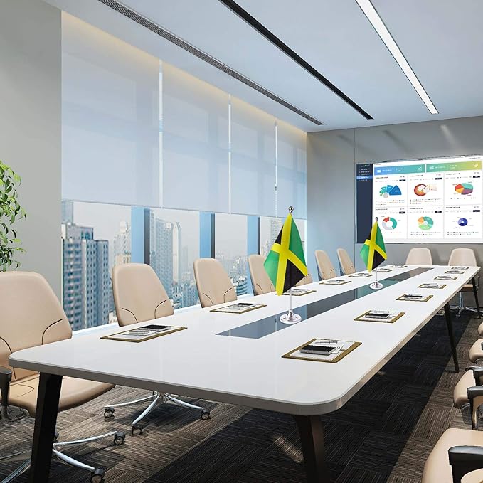 ZXvZYT 2 Pack Jamaica flag Jamaican Table Flag Small Mini Jamaican Desk Flags With Stand Base,International Festival Events Celebration Decorate,Home office Decorations