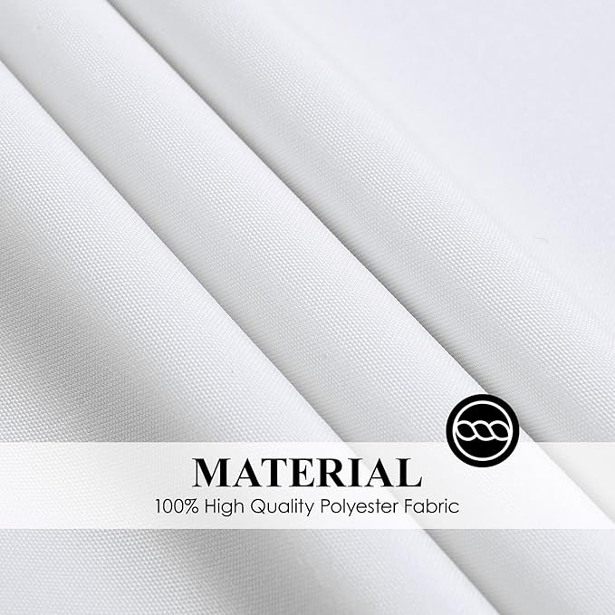 Round Tablecloth 120 Inch 2 Pack White Tablecloths Washable Decorative Linen Polyester Table Clothes Cover for Dining Table Banquets Buffet Parties and Wedding