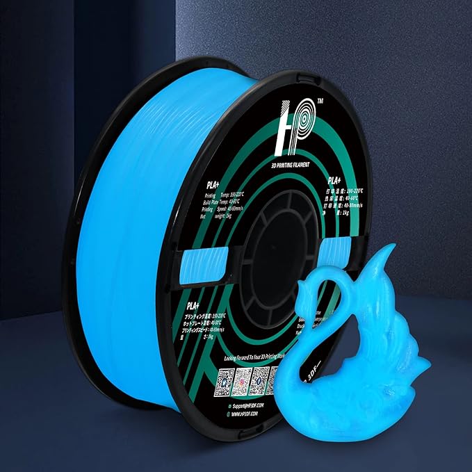 Glow in The Dark PLA Filament, 3D Printer Filament, PLA Filament 1.75mm Dimensional Accuracy +/- 0.02mm, 1KG Spool (2.2 lbs), Fit Most FDM Printer (Glow Blue)
