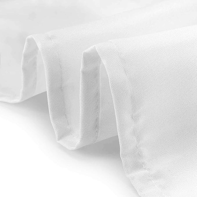 Lann's Linens - 70" Square Premium Tablecloth for Wedding/Banquet/Restaurant - Polyester Fabric Table Cloth - White