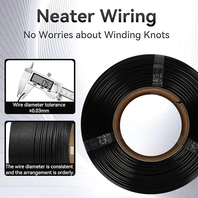 Kingroon PLA Filament 1.75mm Without Tray 3D Printer Filament 1kg PLA Filament Dimensional Accuracy +/- 0.02mm,Fit Most FDM Printer,White