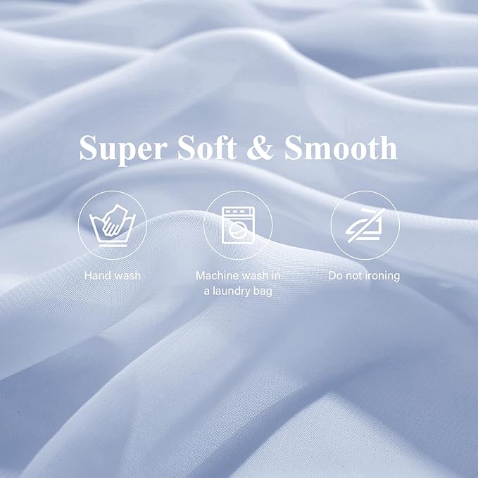 2 Pack 10 Ft Chiffon Table Runner Light Blue Gauze Long Table Runners 27x120 Inches Sheer Tulle Table Runner for Rustic Wedding Reception Bridal Shower Decorations Birthday Party