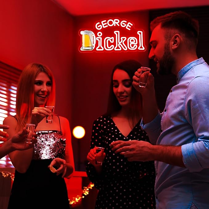 Beer Neon Sign for Wall Decor Bar Signs for Home Bar Lights for Men Bedroom Decor Whiskey LED Neon Sign for Man Cave Pub Store Party Club Game Room Decoration Gifts for Men Size16.1 * 8.3in(JTD243)