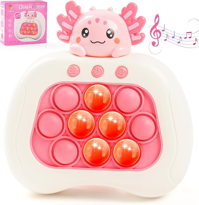 Axolotl Pop Game Fidget Toy,Teen Girl Gifts Trendy Stuff,Quick Push Game Pop Bubble Up Toys for Kids,Axolotl Gifts for 5 6 7 8 9 10 11 12 Year Old Birthday, Halloween,Christmas, Valentines Gift