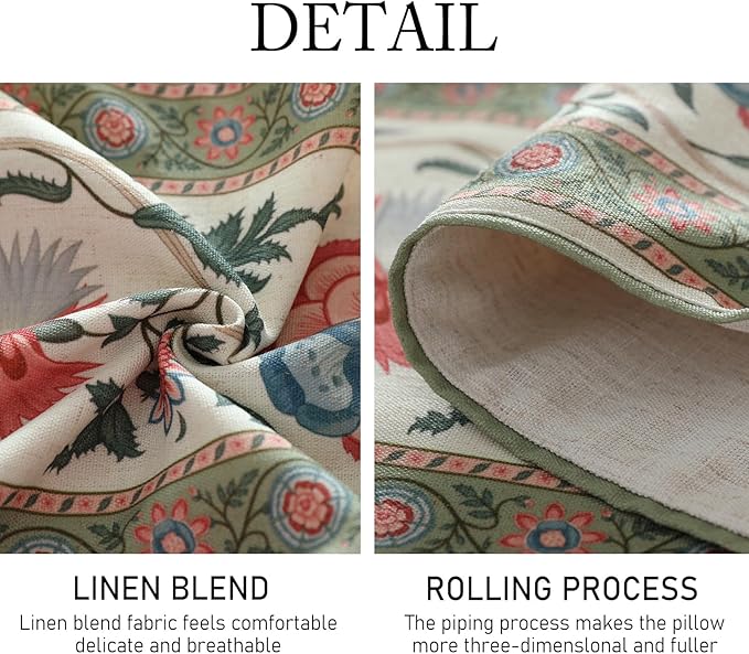 ISAENNE Designer Vintage Linen Extra Long Table Runner 118 Inches,Elegant Floral Pattern Wrinkle Resistant Table Runners for Dining Tables,Thanksgiving,Kitchen Tables,Christmas,12"*118"-Daffy B
