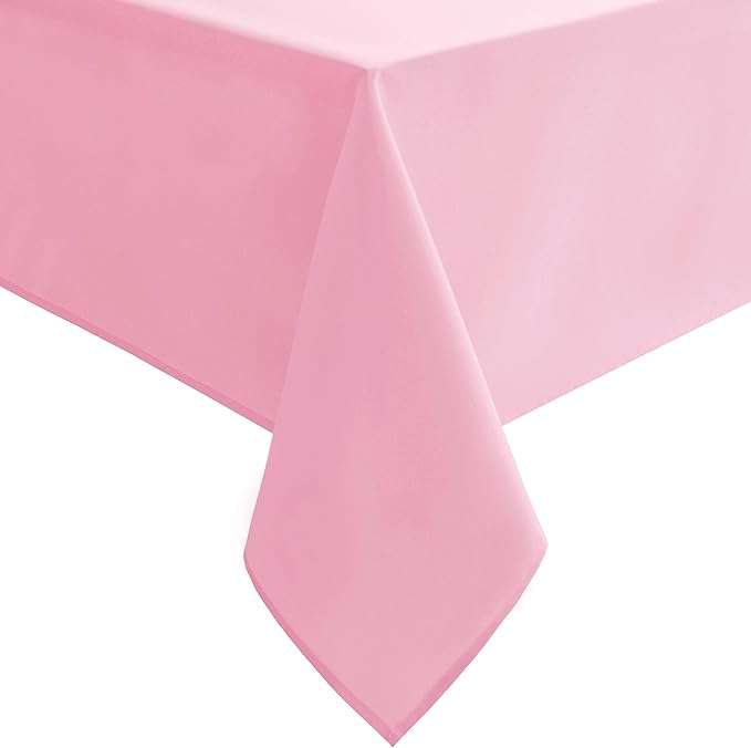 Hiasan Pink Tablecloth Rectangle - Waterproof & Spillproof and Washable Oblong Table Cloth for Dining/Party, 70 x 108 Inch