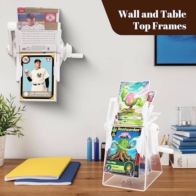 24-Slot Card Flip Book Display Stand,Trading Card Holder with Clear Protector for Gaming Cards, MTG, Sports Cards (Baseball/Basketball)