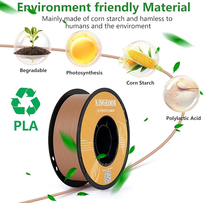 Kingroon 16KG PLA Filament Bundle+Triple Color Silk PLA Filament Bulk 3D Printer Filament 1.75MM,for Most FDM 3D Printer，1KG X 16 Spools