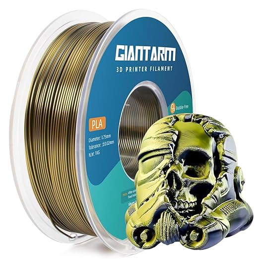 GIANTARM Dual Color PLA Filament, Silk PLA Filament 1.75mm +/-0.02mm,1KG Spool(2.2lbs) Vacuum Packaging, 3D Printing Filaments Fit Most FDM Printer