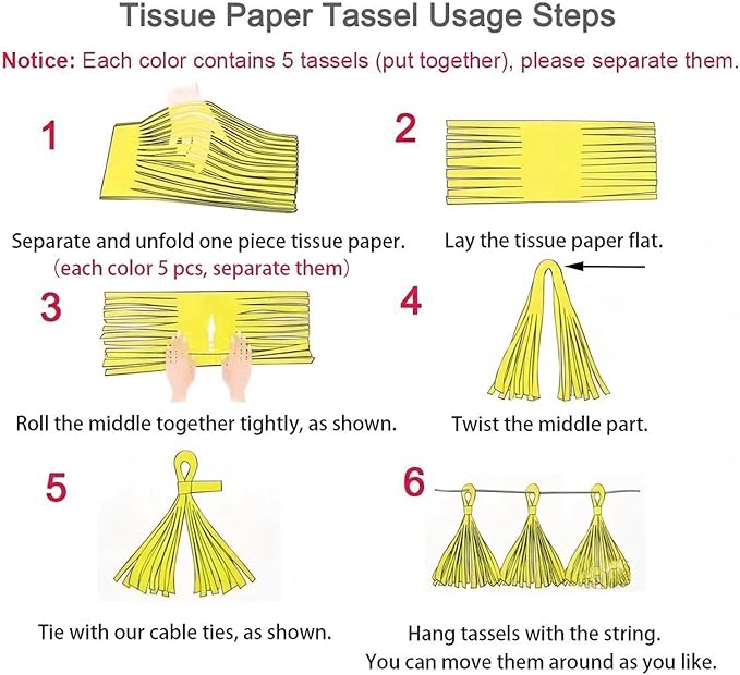 ZOOYOO Shiny Tassel Garland Tissue Paper Tassel Banner Table Decor,DIY Kits for Birthday,Wedding,Bridal Shower,Bachelorette,Graduation,Anniversary,Party Decorations,Pack of 15(Purple Gold)