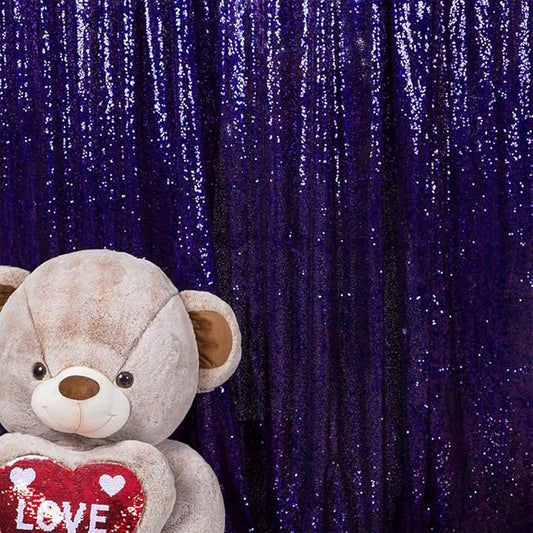 JYFLZQ Purple Sequin Backdrop Curtains 10ft x 10ft 1 Panel Glitter Photo Booth Backdrops Sparkly Photography Background Drapes for Parties Wedding Bridal Showers