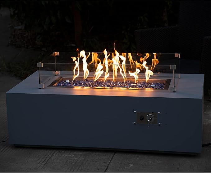 Stanbroil 10 Pound Fire Glass - 1/4 inch Reflective Tempered Fire Glass for Fireplace Fire Pit, Cobalt Blue Reflective